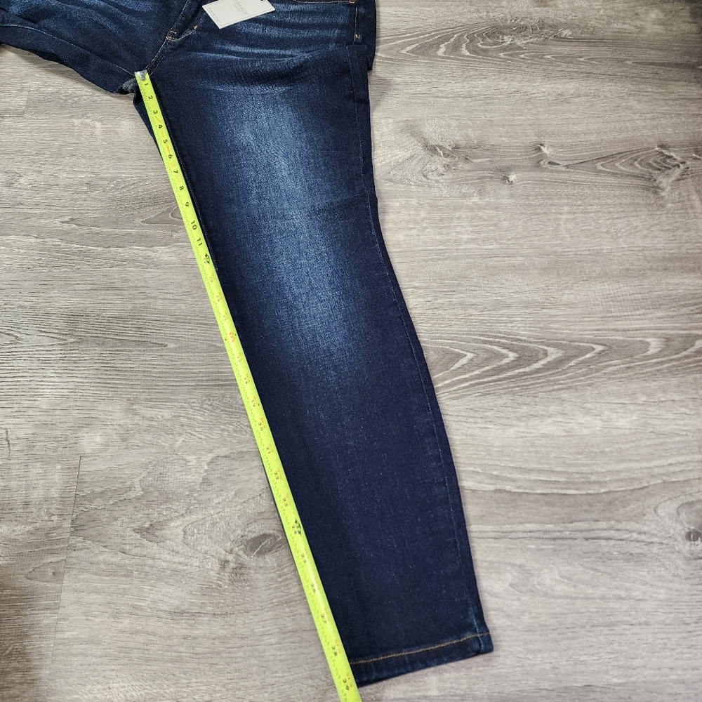 NWT JUDY BLUE Dark Wash Classic Denim Mid Rise Skinny Fit Jean 14 W - Picture 12 of 16